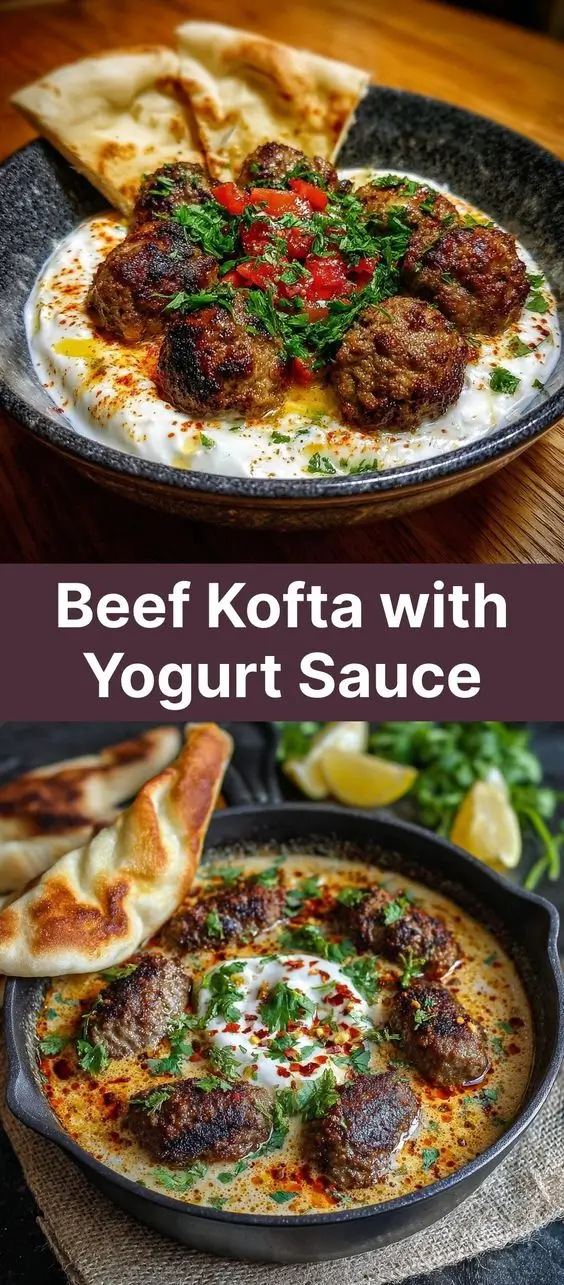 Beef Kofta with Yogurt Sauce
