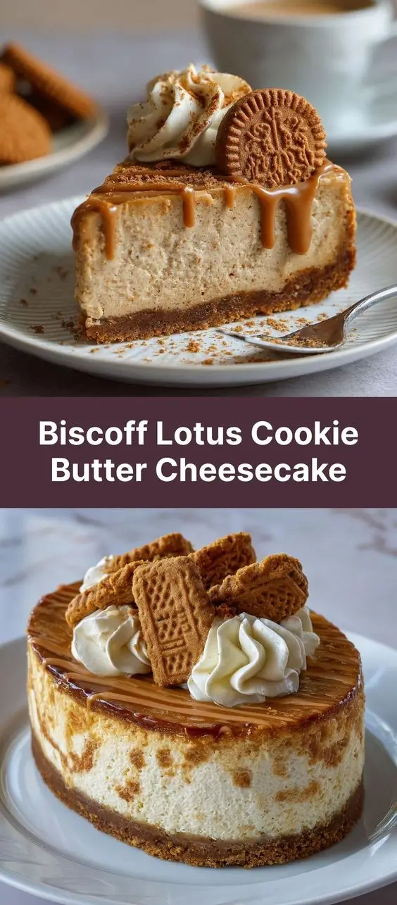 Biscoff Lotus Cookie Butter Cheesecake