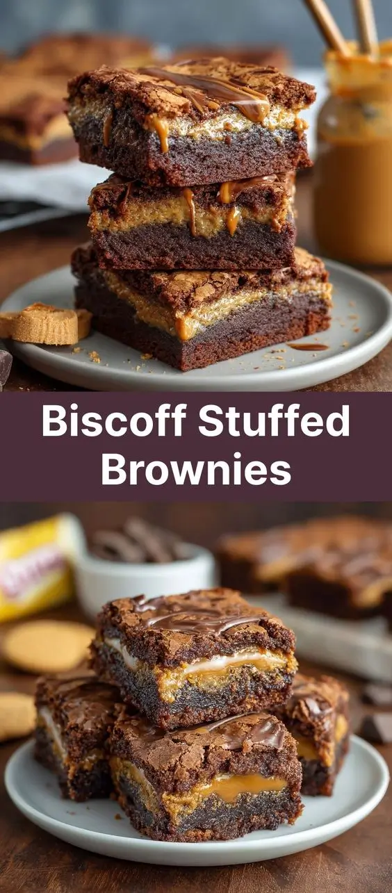 Biscoff Stuffed Brownies