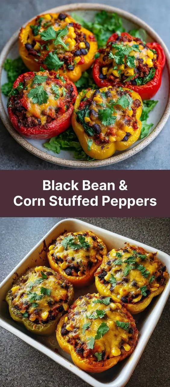 Black Bean & Corn Stuffed Peppers