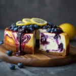 Blueberry Lemon Swirl Cheesecake