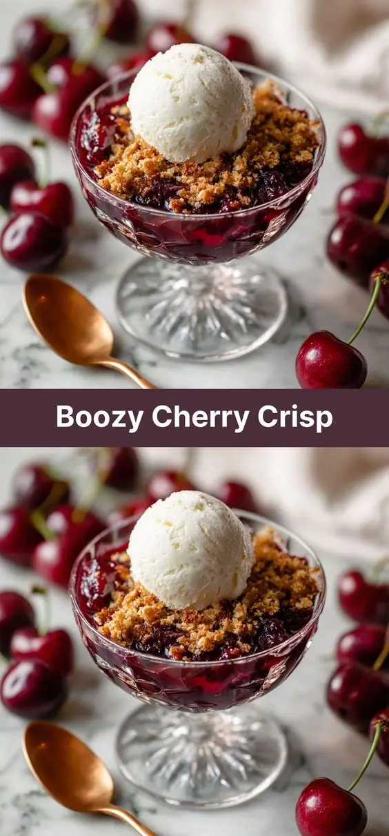 Boozy Cherry Crisp