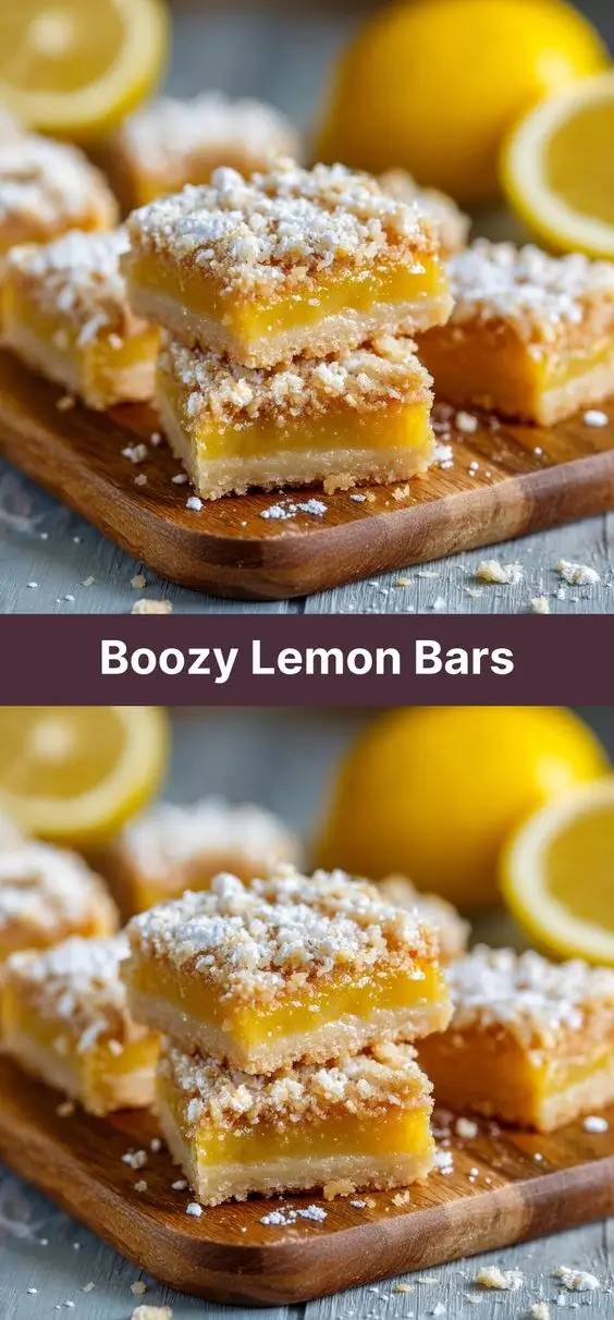 Boozy Lemon Bars