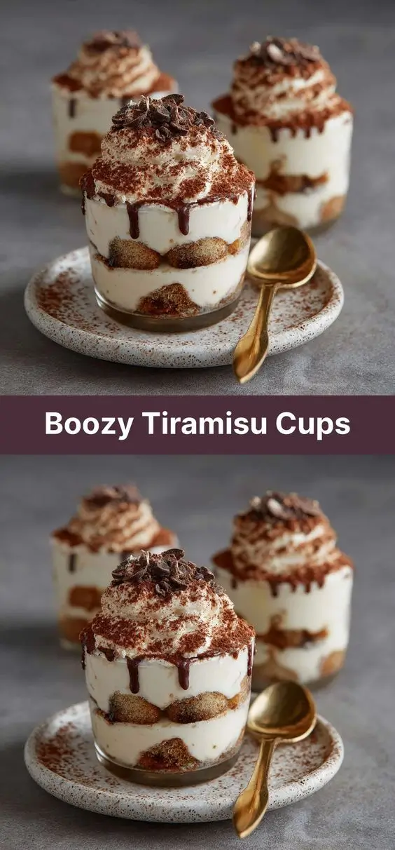 Boozy Tiramisu Cups