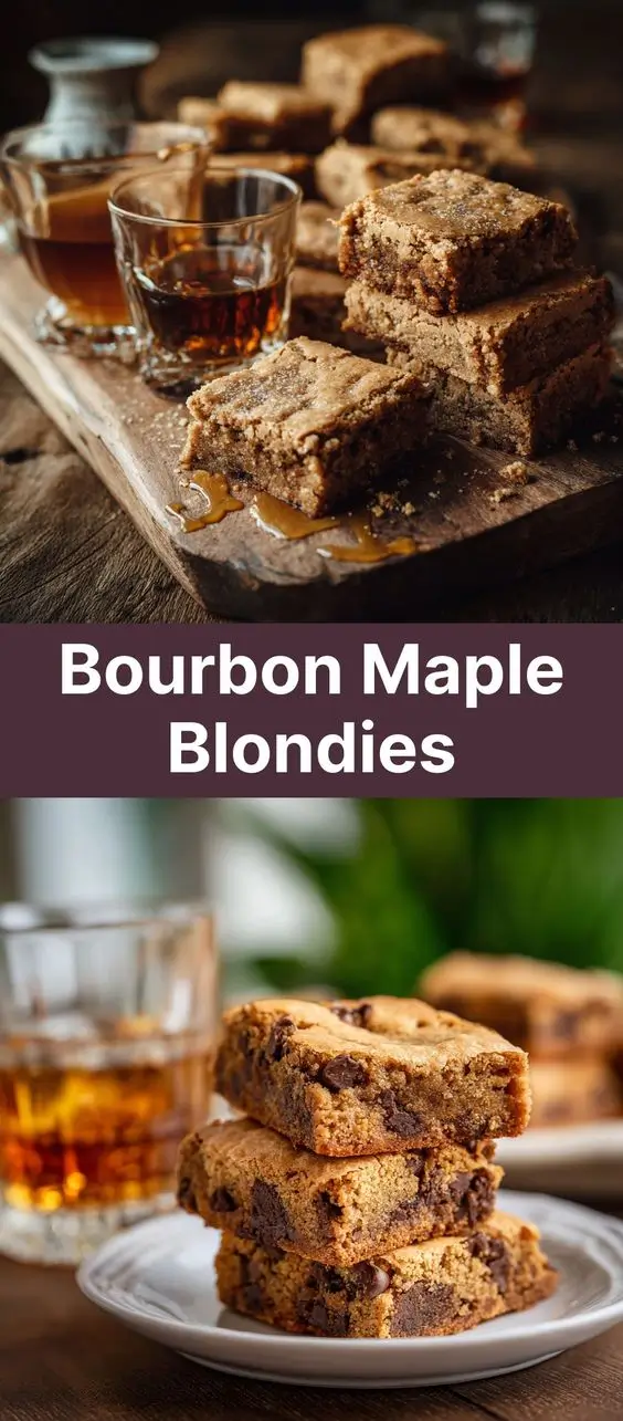 Bourbon Maple Blondies