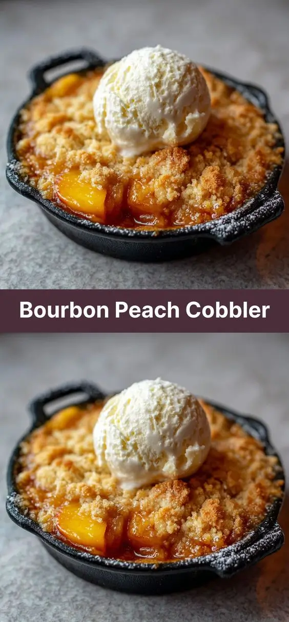 Bourbon Peach Cobbler