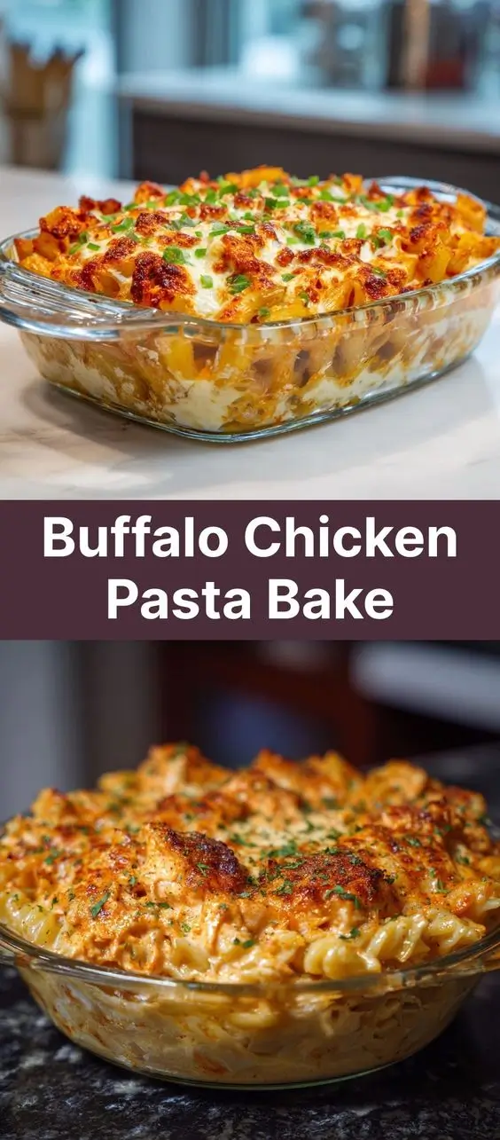 Buffalo Chicken Pasta Bake