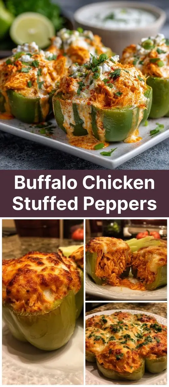 Buffalo Chicken Stuffed Peppers