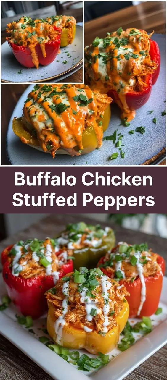 Buffalo Chicken Stuffed Peppers