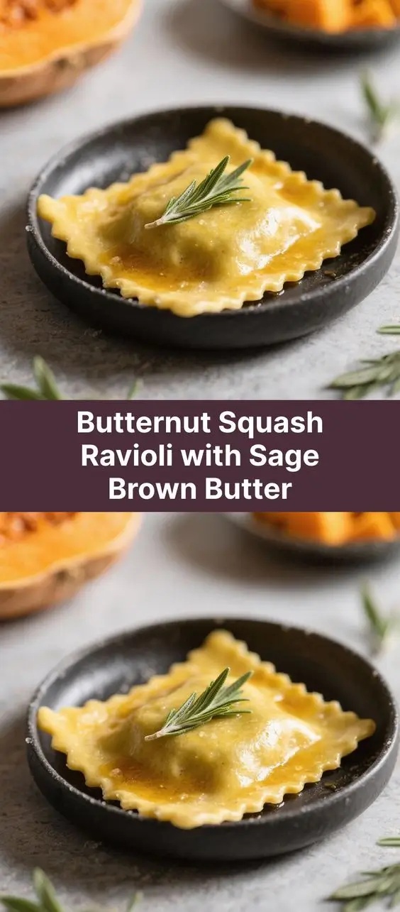 Butternut Squash Ravioli with Sage Brown Butter