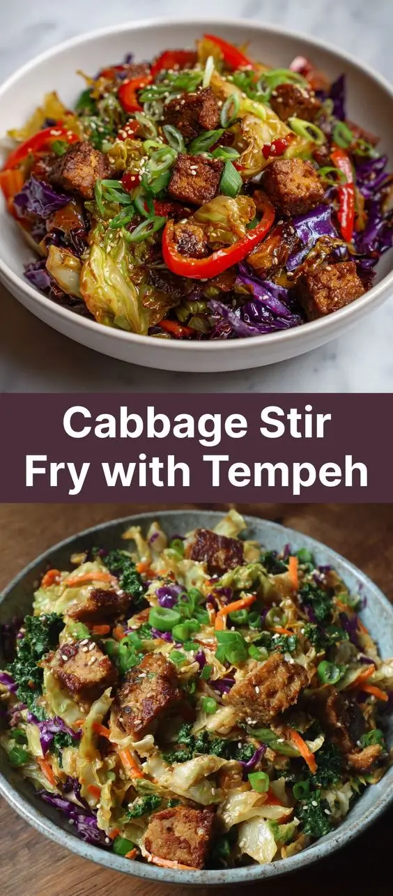 Cabbage Stir Fry with Tempeh
