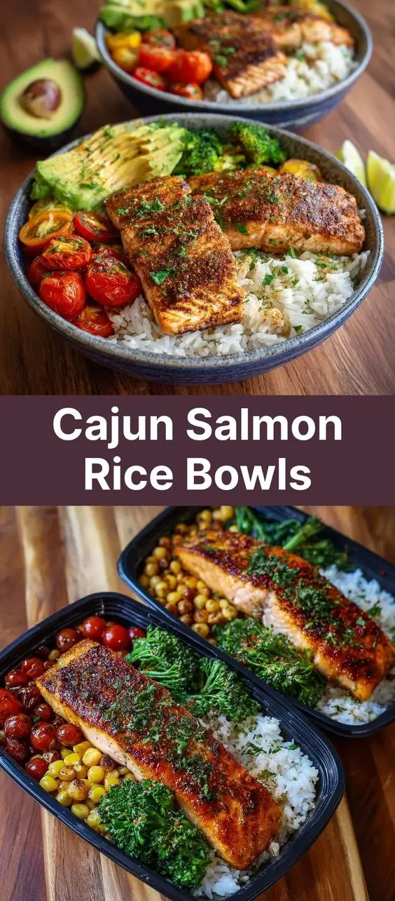 Cajun Salmon Rice Bowls