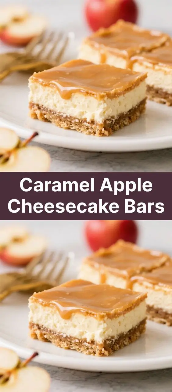 Caramel Apple Cheesecake Bars