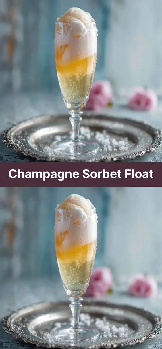 Champagne Sorbet Float