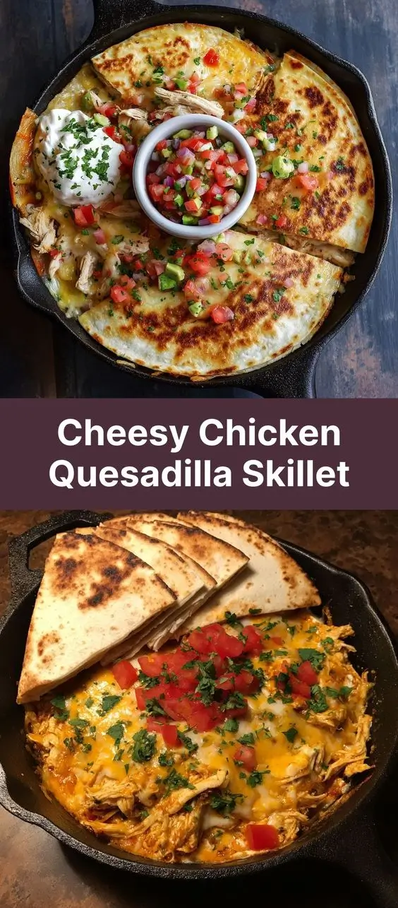Cheesy Chicken Quesadilla Skillet