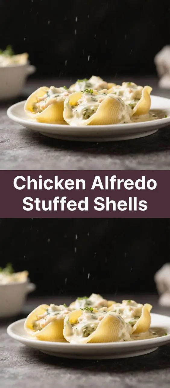 Chicken Alfredo Stuffed Shells