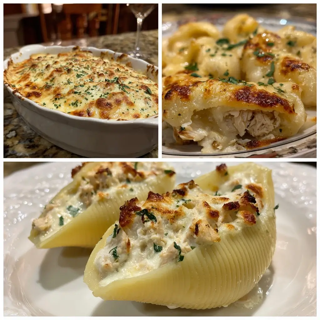 Chicken Alfredo Stuffed Shells