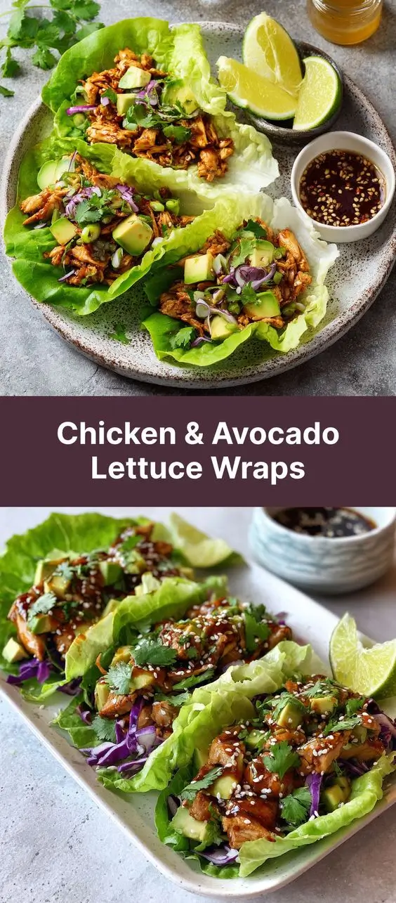 Chicken & Avocado Lettuce Wraps