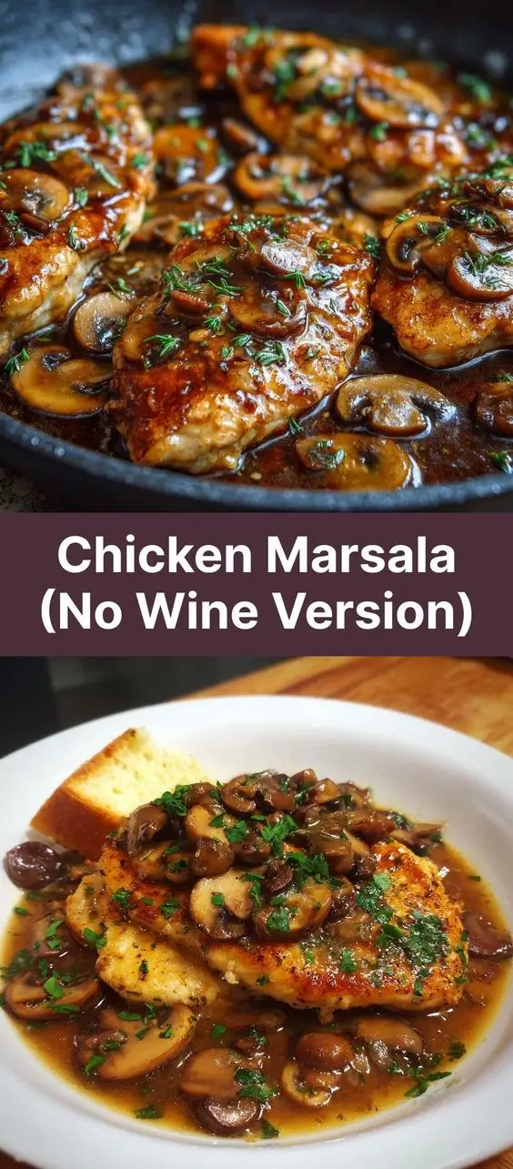 Chicken Marsala (No Wine Version)