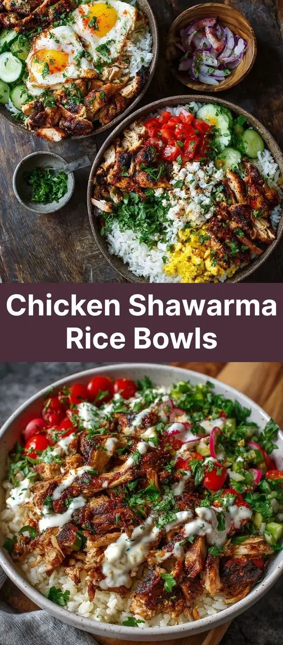Chicken Shawarma Rice Bowls