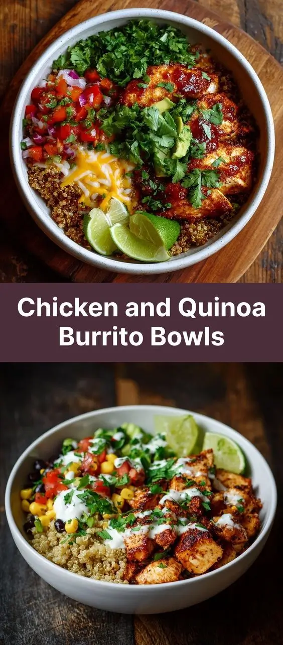 Chicken and Quinoa Burrito Bowls