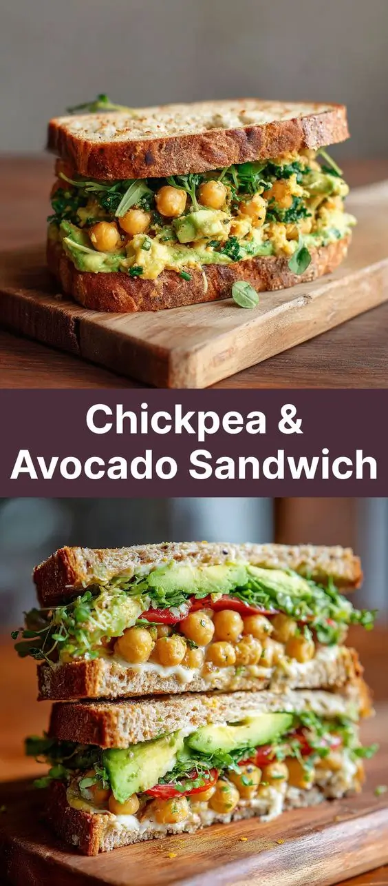 Chickpea & Avocado Sandwich