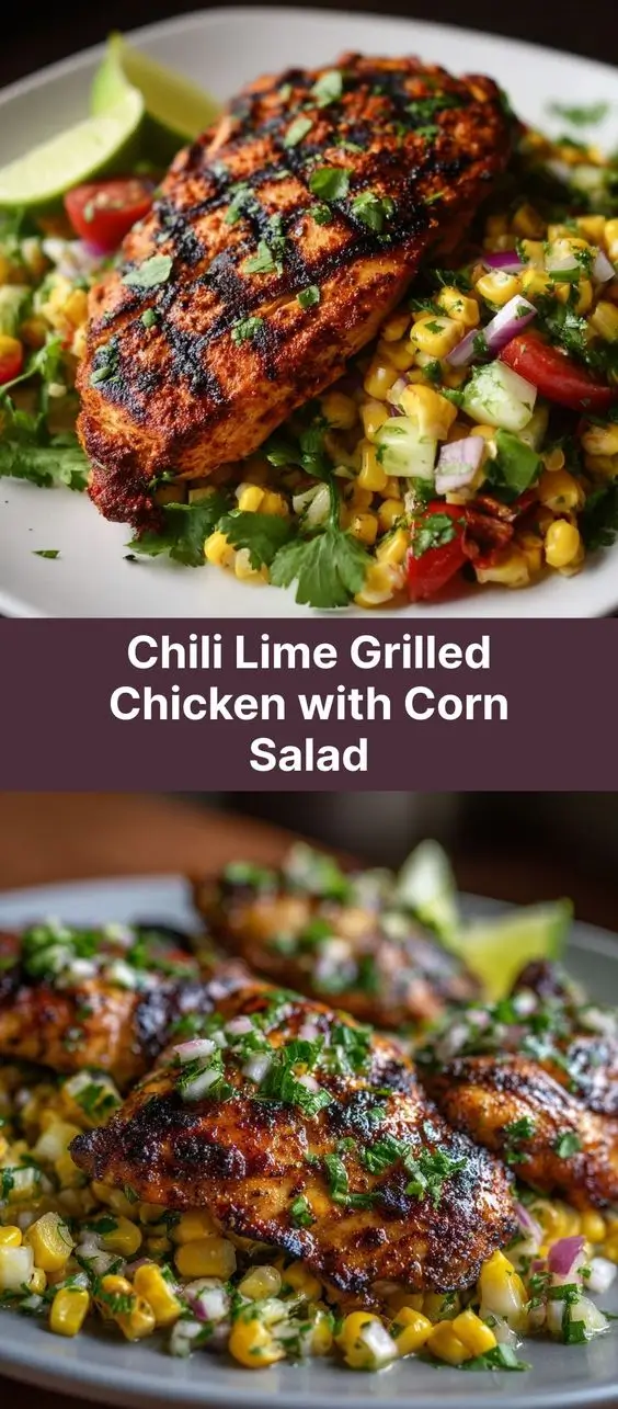 Chili Lime Grilled Chicken with Corn Salad