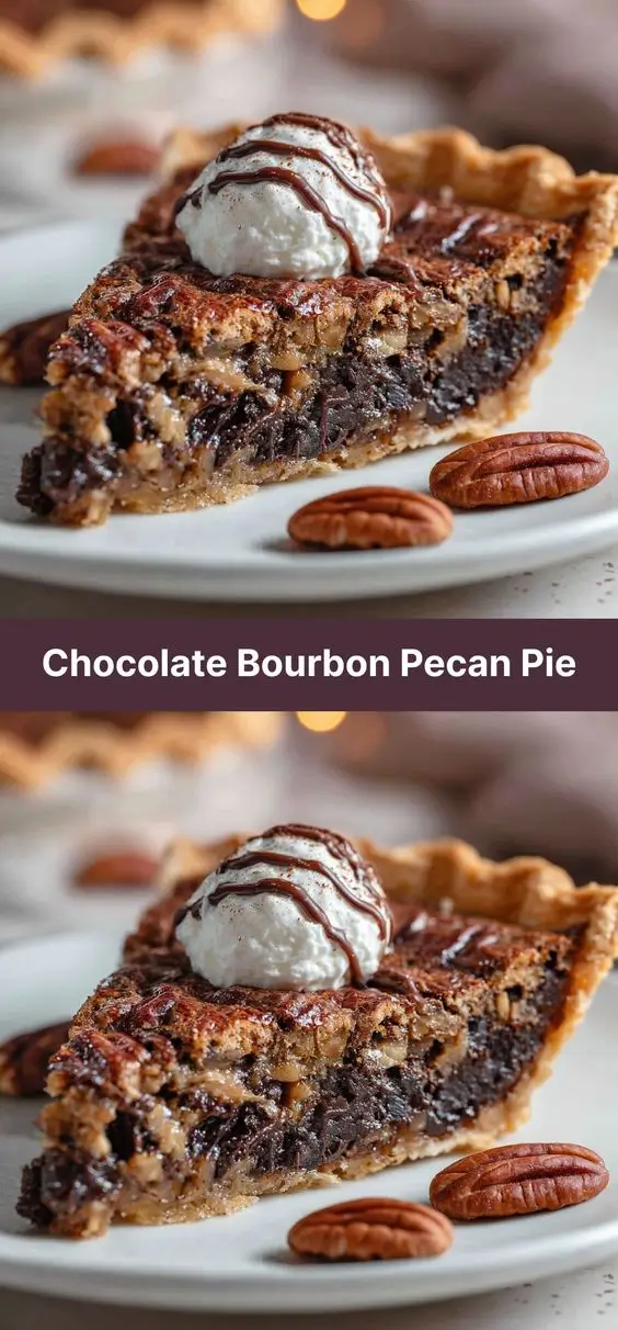 Chocolate Bourbon Pecan Pie