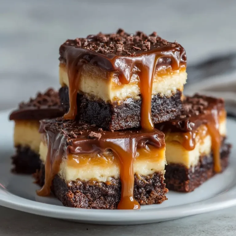 Chocolate Caramel Cheesecake Bars