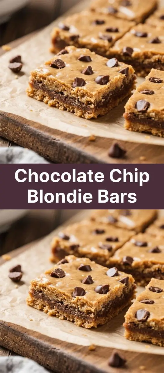 Chocolate Chip Blondie Bars