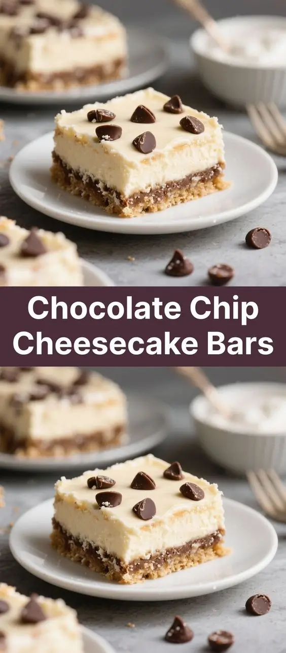 Chocolate Chip Cheesecake Bars