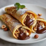 Chocolate Hazelnut Stuffed Crepes