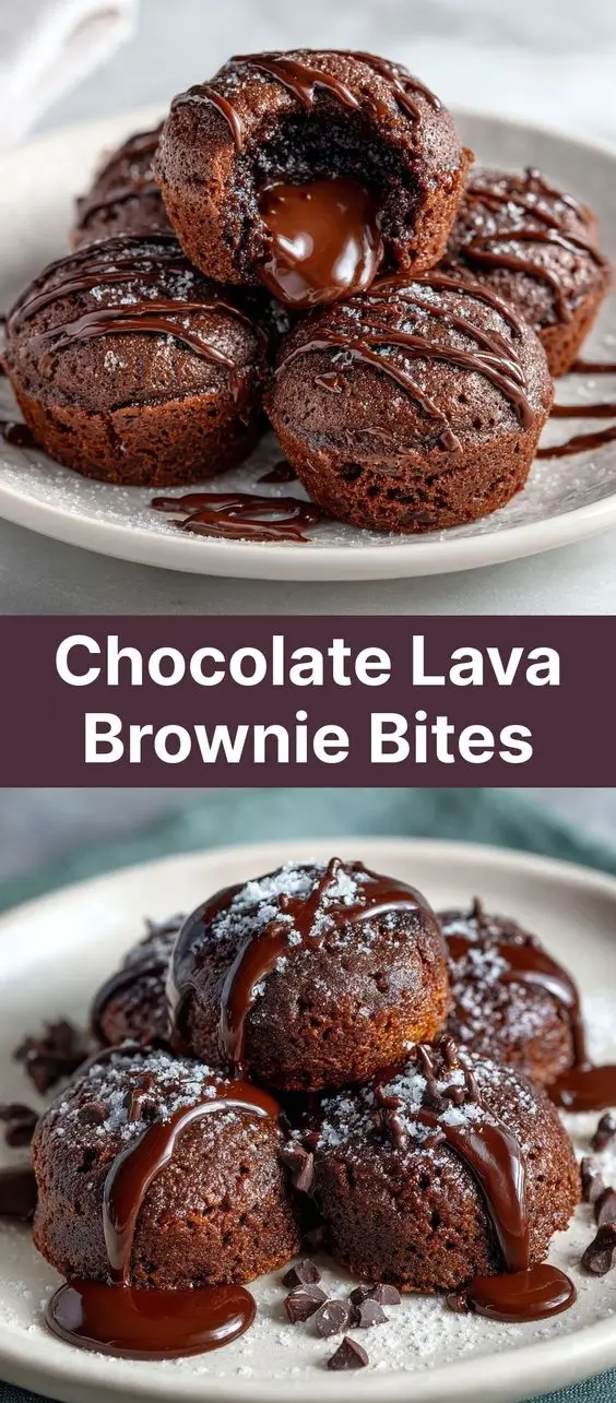 Chocolate Lava Brownie Bites