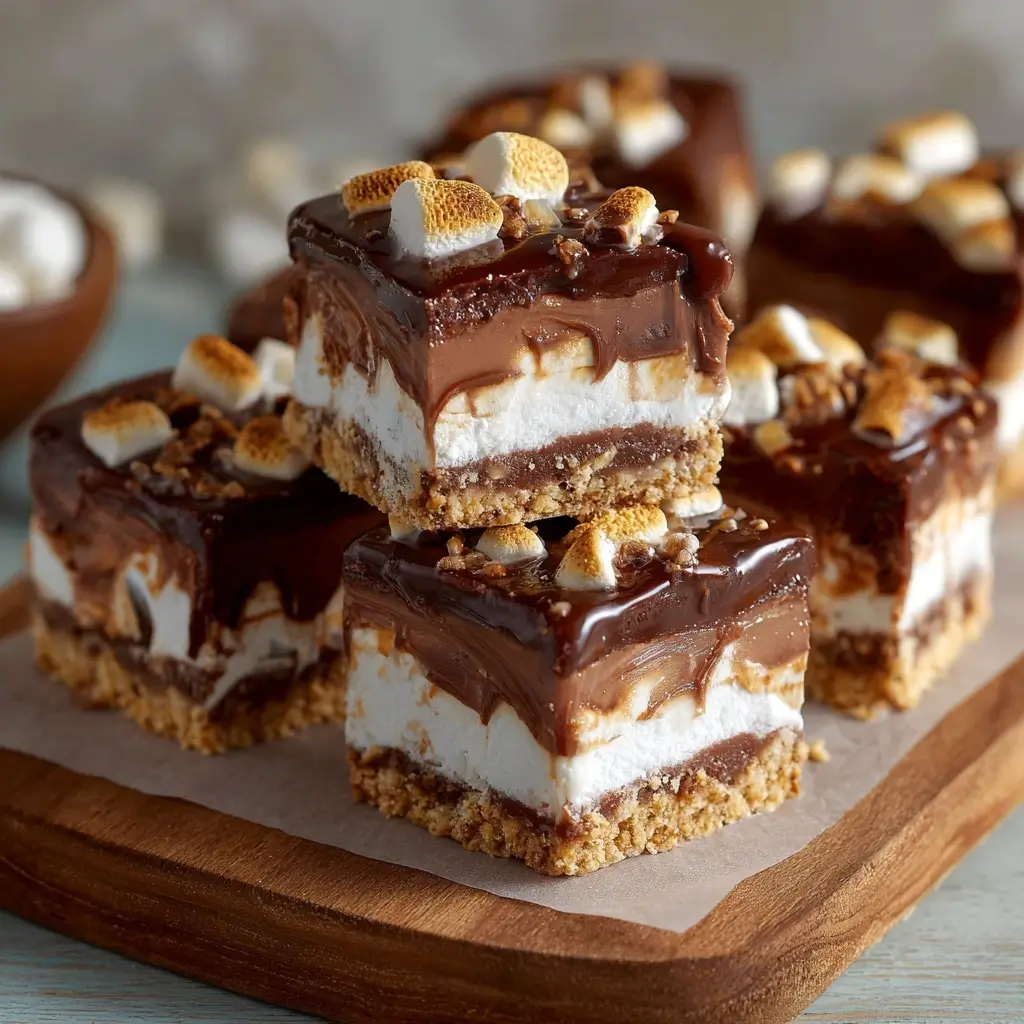 Chocolate Marshmallow Fudge Squares