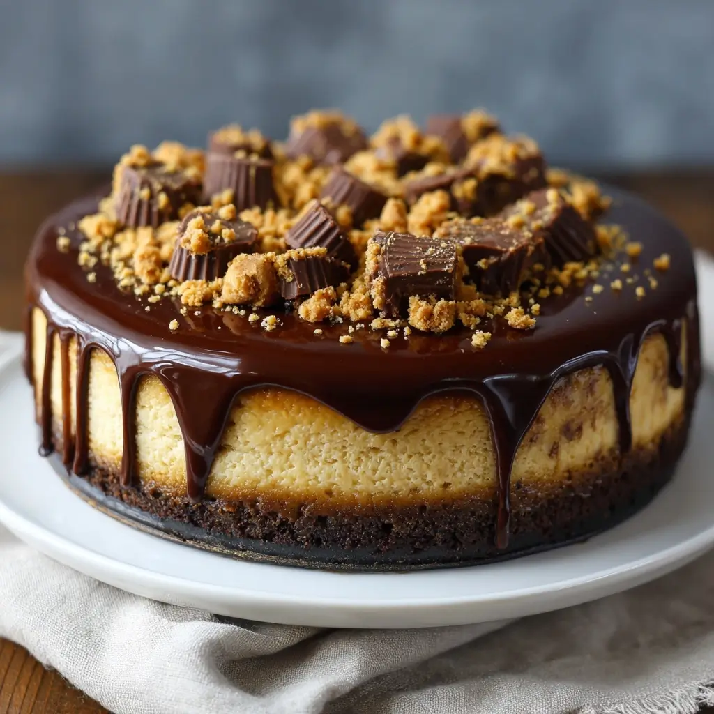 Chocolate Peanut Butter Cup Cheesecake