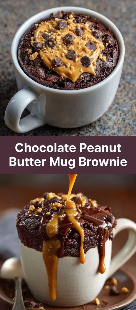 Chocolate Peanut Butter Mug Brownie