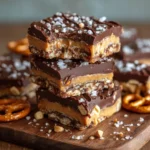 Chocolate Peanut Butter Pretzel Bars