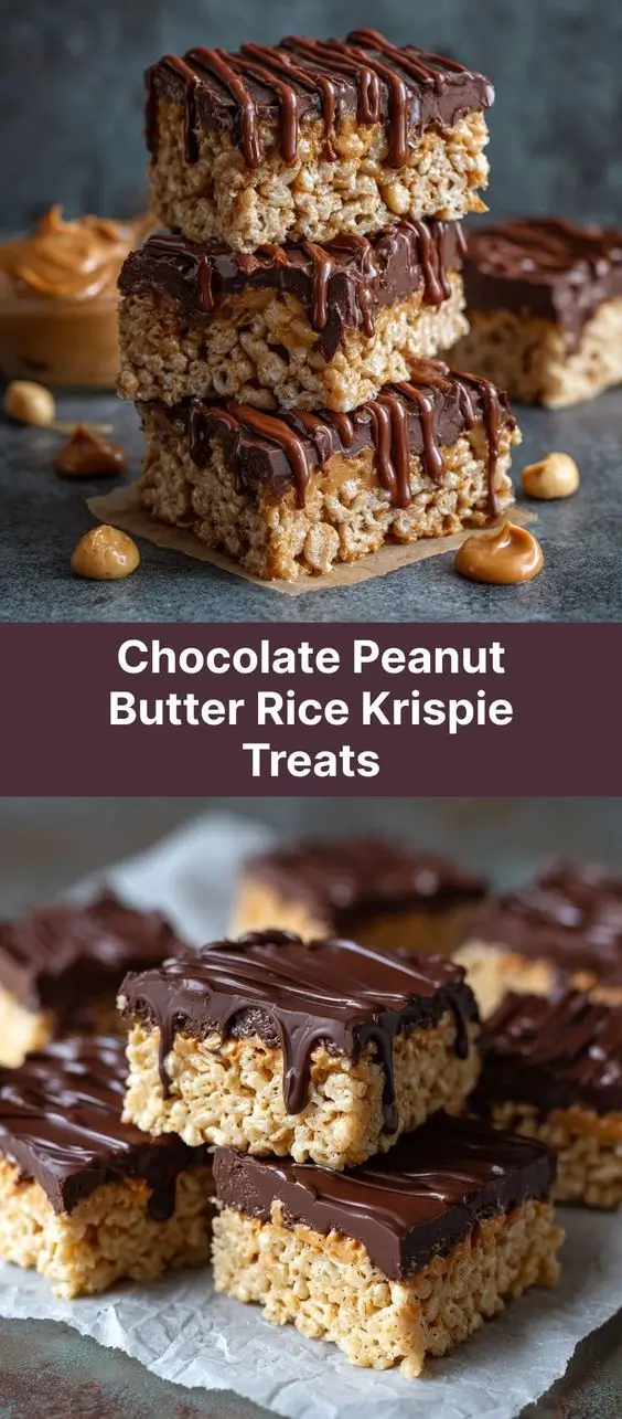 Chocolate Peanut Butter Rice Krispie Treats
