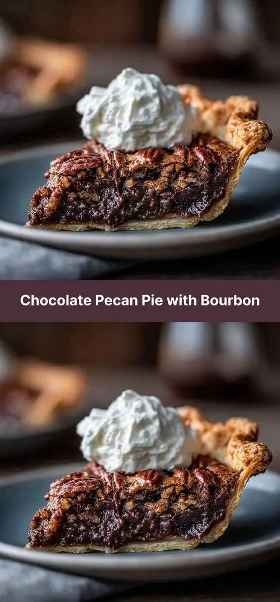 Chocolate Pecan Pie with Bourbon