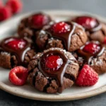 Chocolate Raspberry Thumbprint Cookies