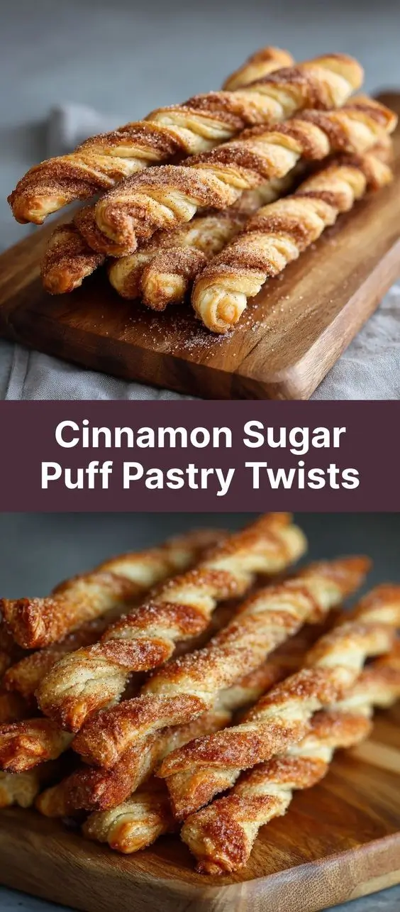 Cinnamon Sugar Puff Pastry Twists