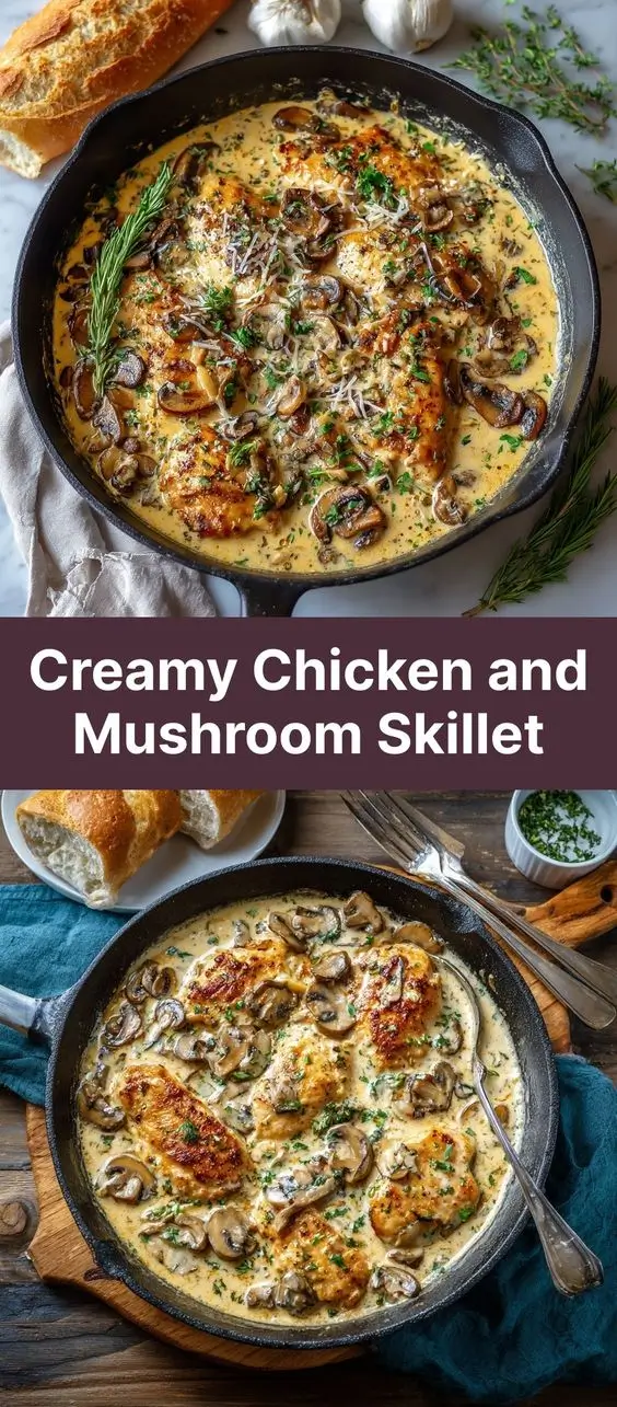 Creamy Chicken and Mushroom Skillet