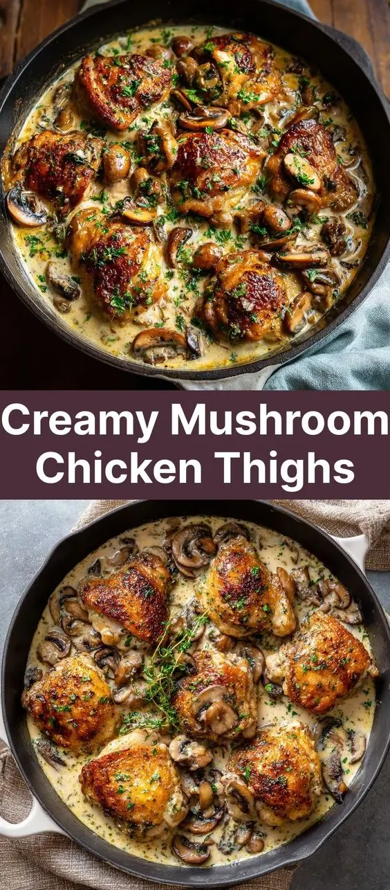 Creamy Mushroom Chicken Thighs