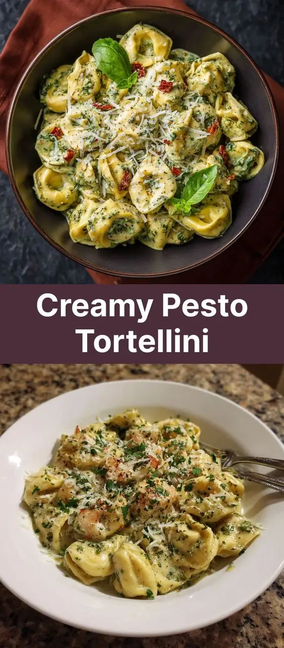 Creamy Pesto Tortellini
