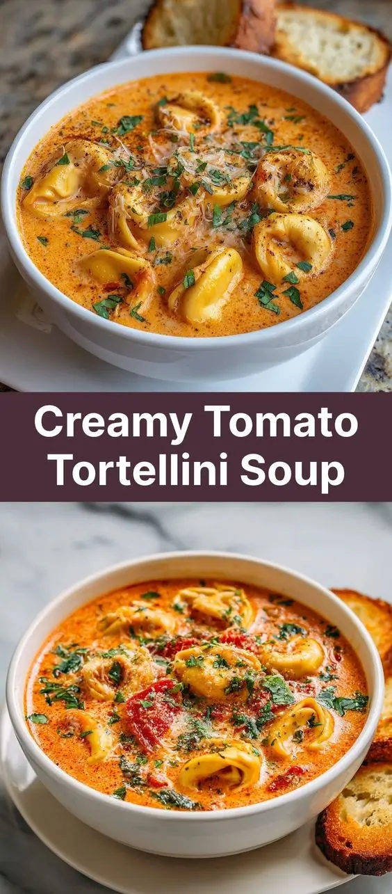 Creamy Tomato Tortellini Soup