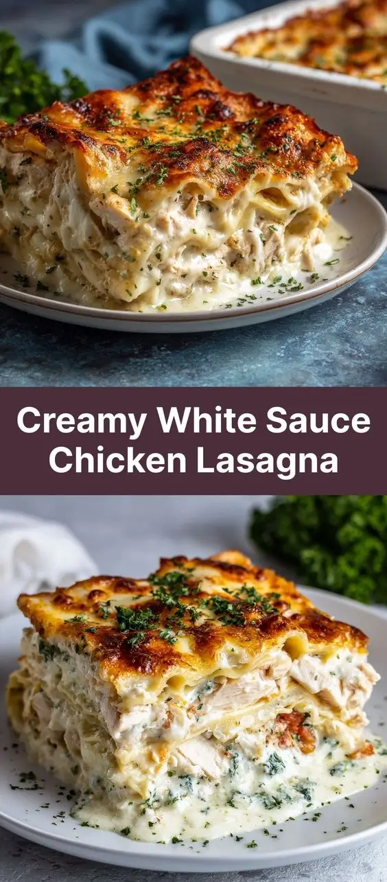 Creamy White Sauce Chicken Lasagna