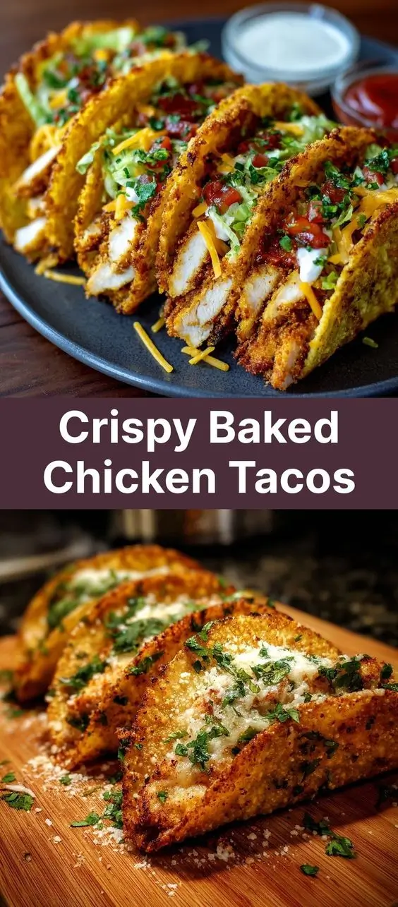Crispy Baked Chicken Tacos