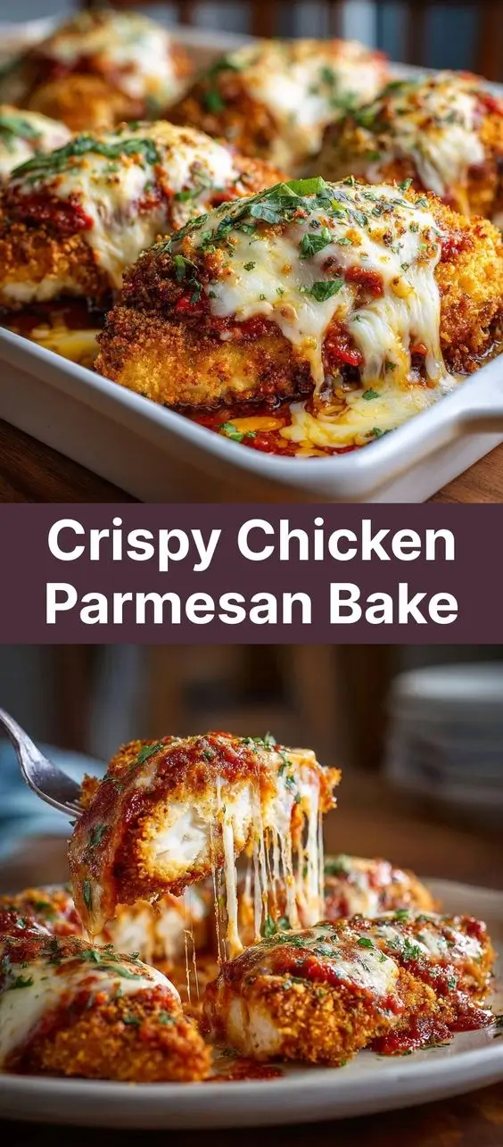 Crispy Chicken Parmesan Bake