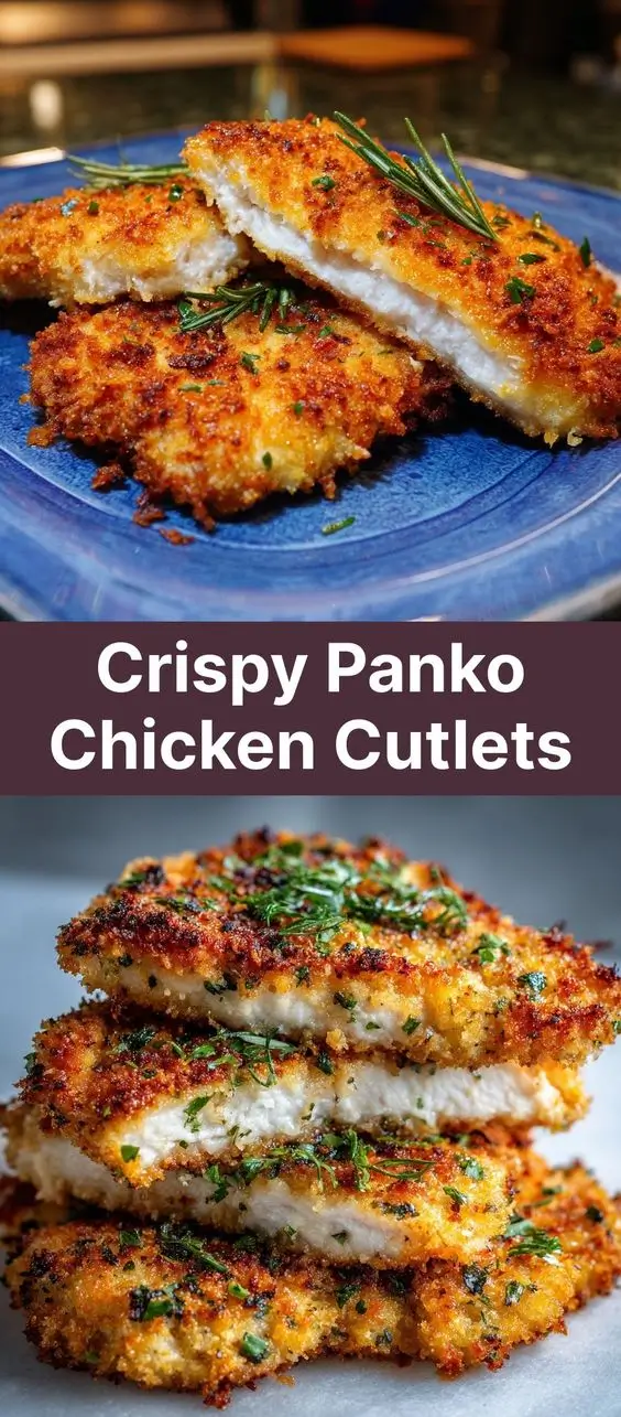 Crispy Panko Chicken Cutlets
