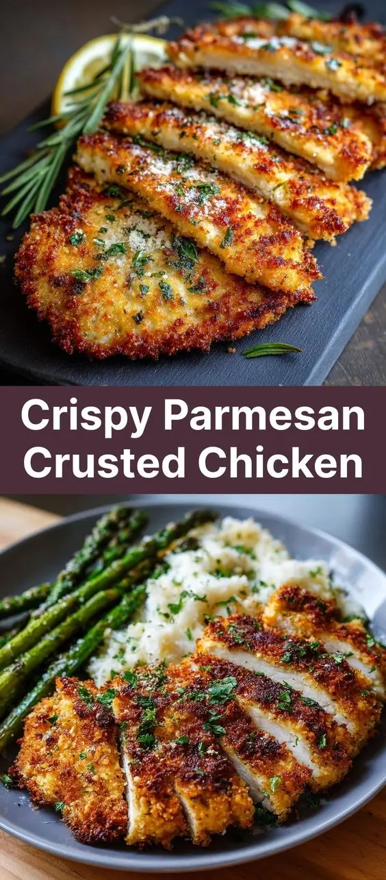 Crispy Parmesan Crusted Chicken